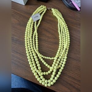 Lisa e yellow 5 stand statement necklace